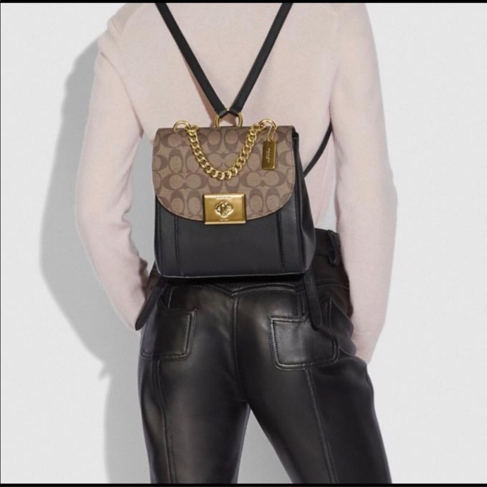 Coach Leather Backpack